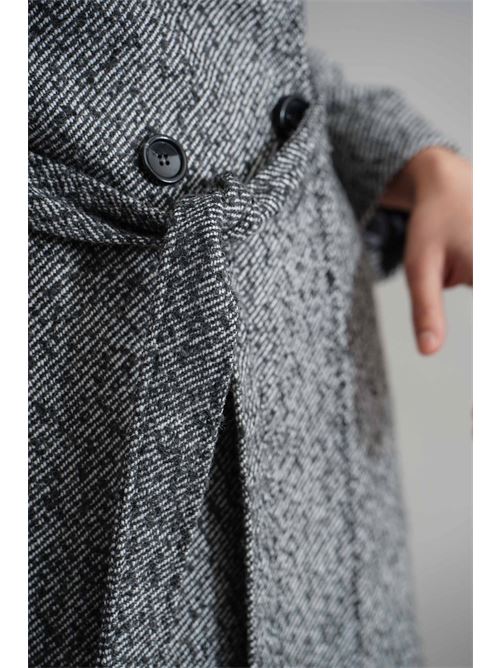 Cappotto in misto lana elmas phil | 050457BIANCO/NERO